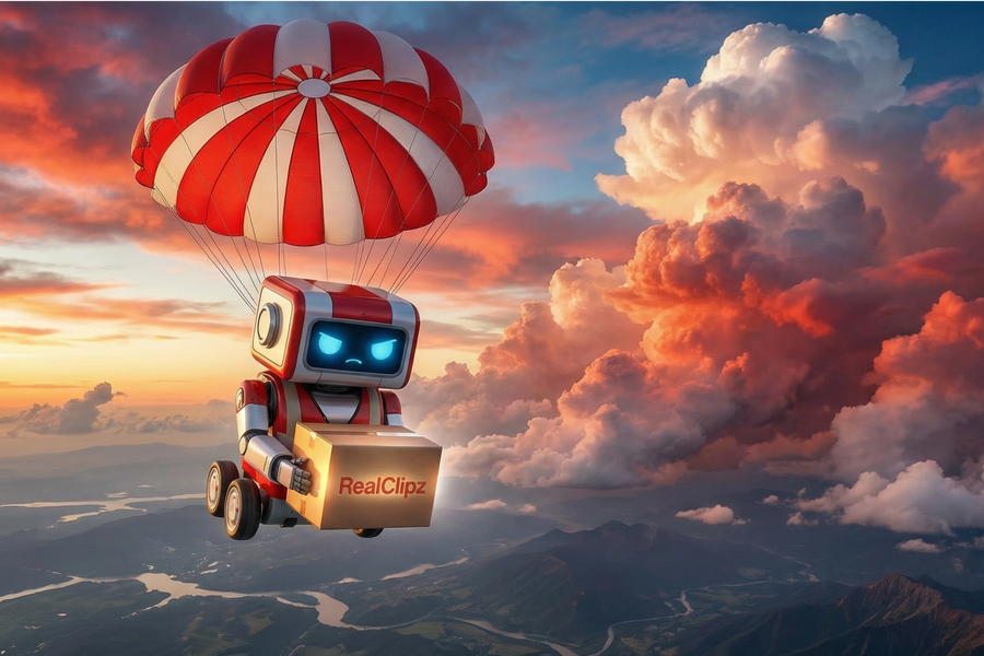 RealClipz Robot on zipline